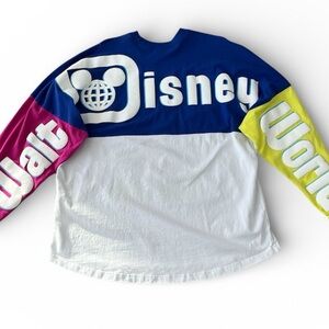 Walt Disney World Mickey Mouse Retro Color Spirit Jersey Shirt Top Womens XXL